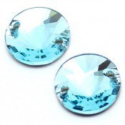 Sew-on Stones Swarovski (Пришивные кристаллы Сваровски) Риволи пришивные Light Turquoise (Бирюзовый)