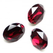Round Stones Swarovski (Ювелирные кристаллы Сваровски) Oval Swarovski Siam красный