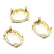 Round Stones Swarovski (Ювелирные кристаллы Сваровски) Касты (оправы) для Oval 4120 14х10мм