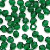 Чешские граненые (стеклянные) бусины fire polished Граненые бусины темный изумруд