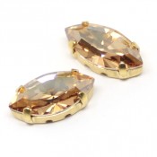  Navette Swarovski в оправе Golden Shadow
