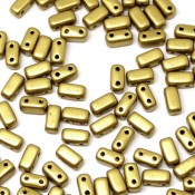  Чешские бусины Bricks Matte Metallic Aztec Gold (K0172JT)