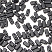  Чешские бусины Bricks Matte - Jet (M23980)