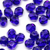 Чешские граненые (стеклянные) бусины fire polished Чешские бусины кобольт