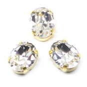  Овалы Swarovski 4128 в цапах Crystal