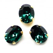  Овалы Swarovski 4128 в цапах Emerald