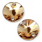 Sew-on Stones Swarovski (Пришивные кристаллы Сваровски) Риволи нашивные цвет Light Colorado Topaz