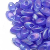 Японский Бисер MIYUKI Long Magatama Matte Transparent Sapphire Ab (150FR)