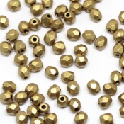 Чешские граненые (стеклянные) бусины fire polished Граненые бусины золото ацтеков