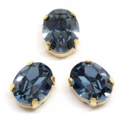  Овалы Swarovski 4128 в цапах Denim Blue