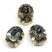  Овалы Swarovski 4128 в цапах Black Diamond
