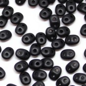  Чешские бусины SuperDuo Matte Jet (M23980)